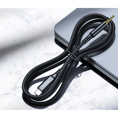 Кабель мультимедійний USB-C to 3.5mm M 1.0m black Choetech (AUX006)