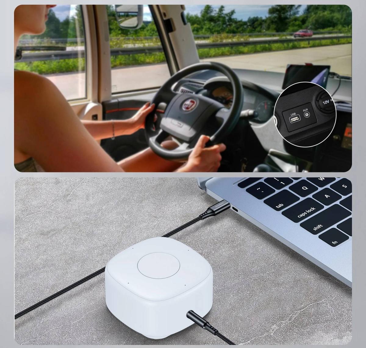 Кабель мультимедійний USB-C to 3.5mm M 1.0m black Choetech (AUX006)