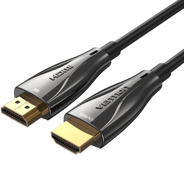 Кабель мультимедійний HDMI M to HDMI M 60.0m V2.1 Optical 8K 60Hz 48Gbps Dolby 7.1 black VENTION (ALBBAE)