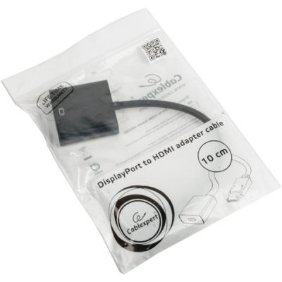 Адаптер Cablexpert DisplayPort - HDMI, 0.1 м (A-DPM-HDMIF-002)