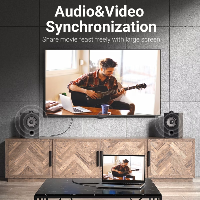 Кабель мультимедійний HDMI M to HDMI M 1.0m V2.0 4K60Hz PVC gray Vention (ALEHF)