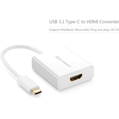Адаптер Ugreen HDMI - USB Type-C (F/M), White (40273)