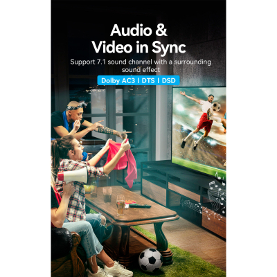 Адаптер HDMI via UTP up to 60m w/Power adapter(RX/TX) V1.4 1080p 60Hz 3D DD7.1 Vention (AKGH0-EU)