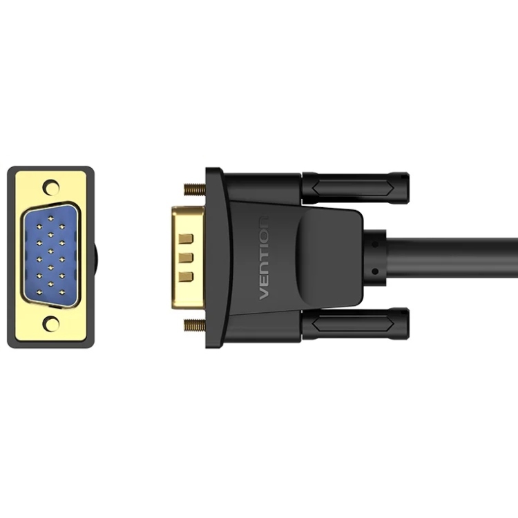 Кабель мультимедійний VGA M to VGA M 1.0m ferrite black Vention (DAEBF)