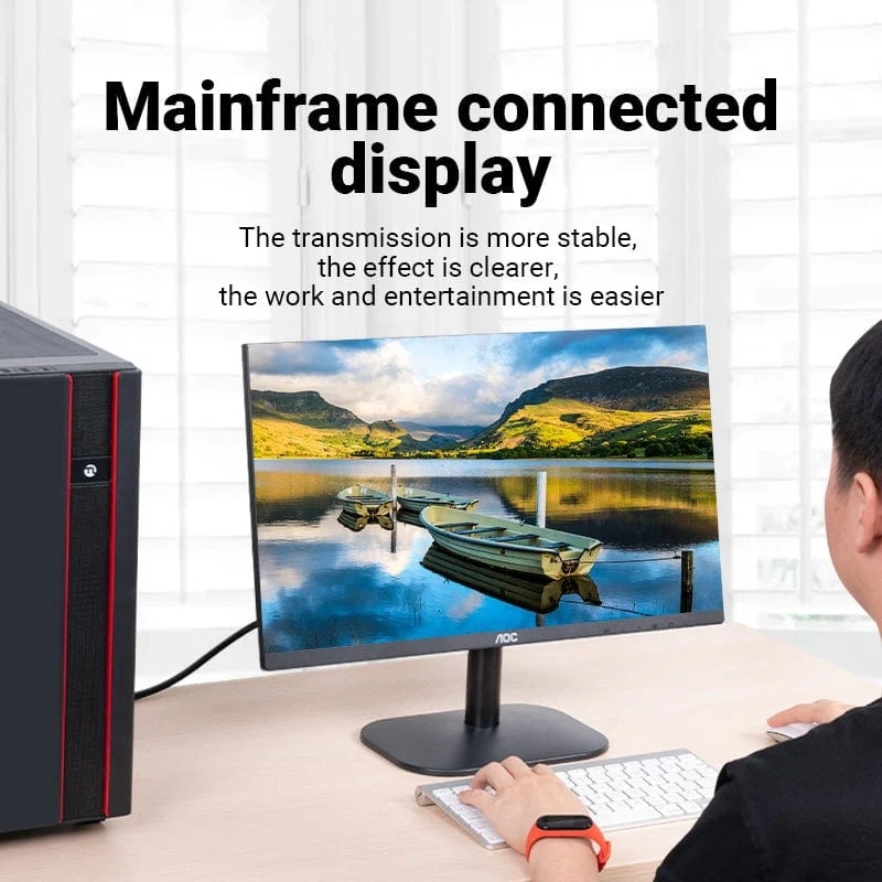 Кабель мультимедійний VGA M to VGA M 1.0m ferrite black Vention (DAEBF)