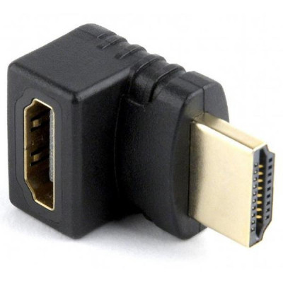 Адаптер Cablexpert HDMI - HDMI, M/F, Г-подібний, чорний (A-HDMI270-FML) пакет
