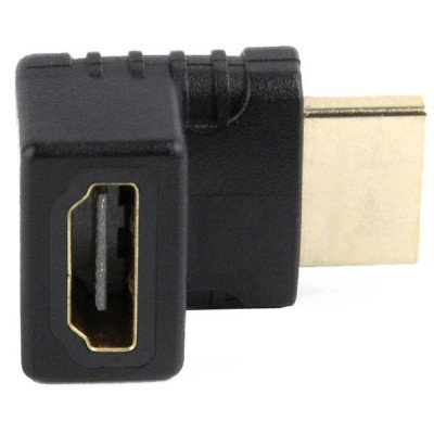Адаптер Cablexpert HDMI - HDMI, M/F, Г-подібний, чорний (A-HDMI270-FML) пакет