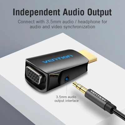 Перехідник HDMI M to VGA F + 3.5mm F VENTION (AIDB0)