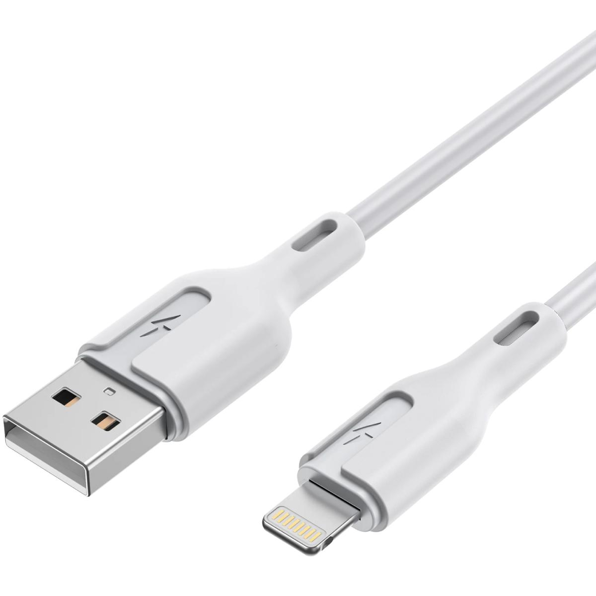 Дата кабель USB 2.0 AM to Lightning 1.0m 2.4A white Choetech (XAL-0003-WH-V2)