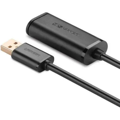 Дата кабель USB 2.0 AM to AF 5.0m Active black Ugreen (10319)
