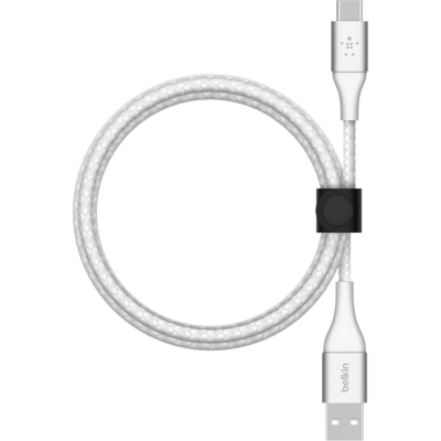 Дата кабель USB 2.0 AM to Type-C 1.0m BRAIDED white Belkin (CAB002BT1MWH)