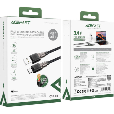 Дата кабель USB 2.0 AM to Type-C 1.2m 3.0A silicone braid C10-04 Acefast (6974316283126)