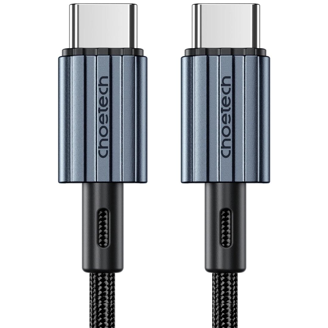 Дата кабель USB-C to USB-C 1.2m 60W braided black Choetech (XCC-1014)