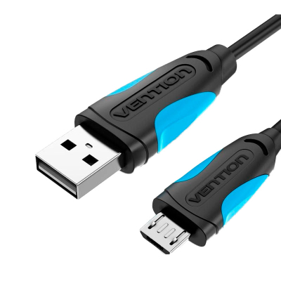 Дата кабель USB 2.0 AM to Micro 5P 2.0m Black Vention (VAS-A08-B200) (1827362)