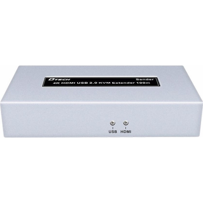 Адаптер HDMI extender 100m UHD 4K/60Hz CAT5E/6 + USB 2.0 Dtech (DT-7051)