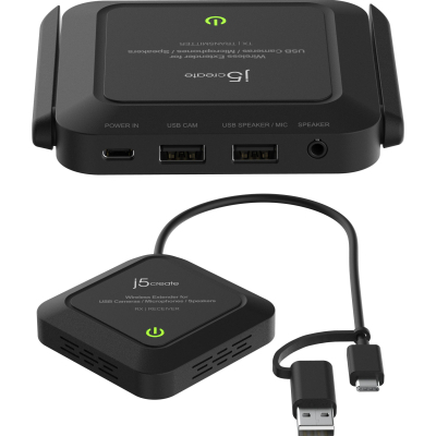 Адаптер extender 25m WIFI 2xUSB-A + USB-C + 3.5mm J5create (JVW120-N)
