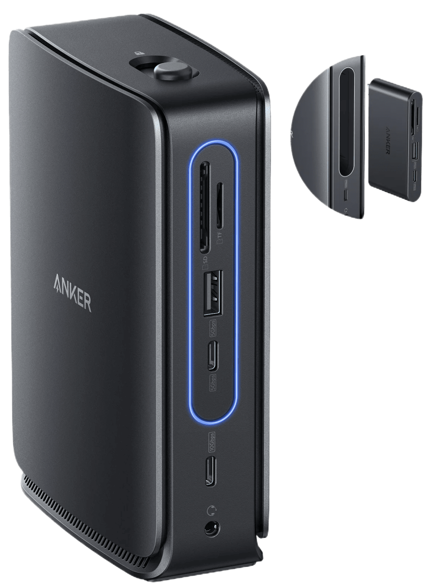 USB-Хаб/Док-станція ANKER Nano Docking Station 13-in-1, Triple Display, Built-In Rem. Hub (Чорна) Док-станція