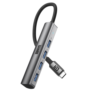 Концентратор Armorstandart USB-C to 4USB Grey (ARM69364)