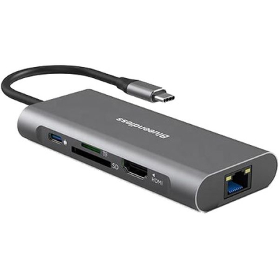 USB-хаб PowerPlant USB Type-C Grey (CA913497)