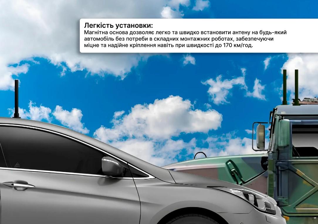 Автомобільна всеспрямована антена на магніті Mobile Guard 4G LTE на 10 dBi
