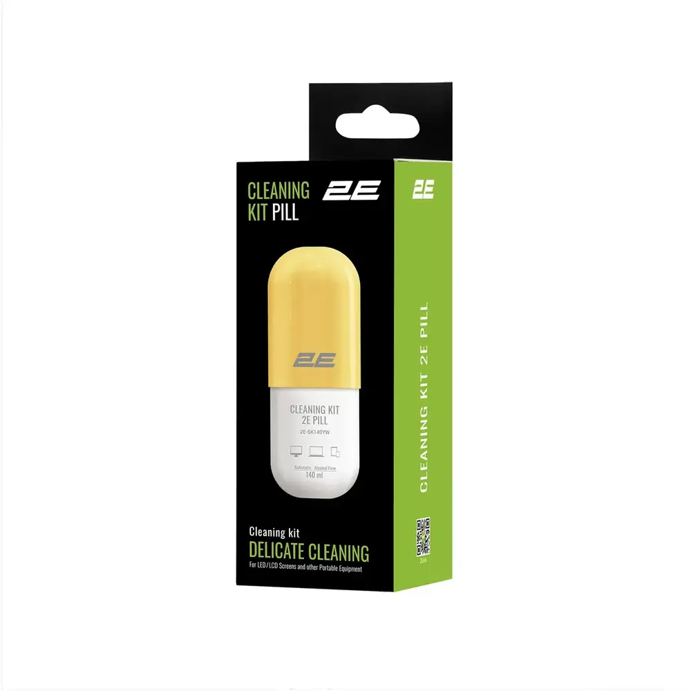 Набір для чищення 2E Pill (2E-SK140YW) LED/LCD + серветка 20х20 см White/Yellow