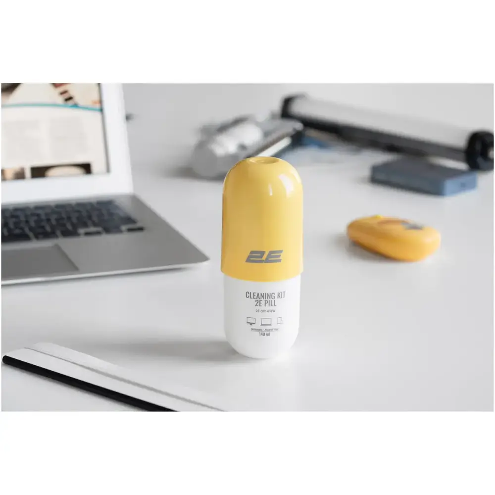 Набір для чищення 2E Pill (2E-SK140YW) LED/LCD + серветка 20х20 см White/Yellow
