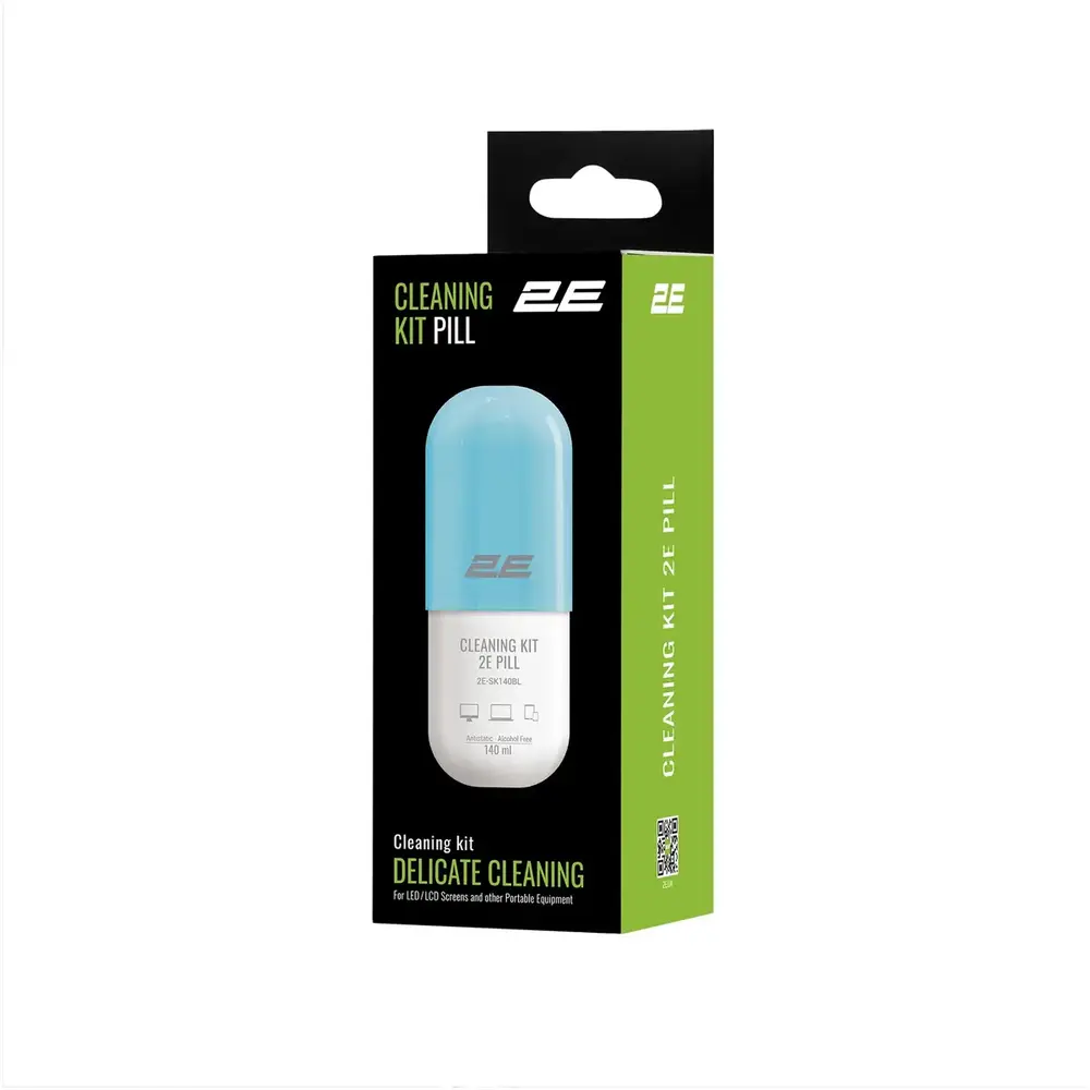 Набір для чищення 2E Pill (2E-SK140BL) LED/LCD + серветка 20х20 см White/Blue