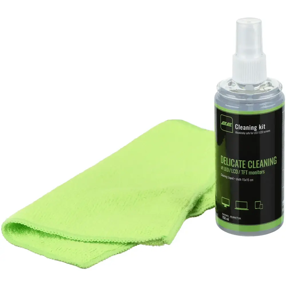 Спрей для очищення 2E 150ml Liquid для LED/ CD +Microfibre 15X15 (2E-SK21L)
