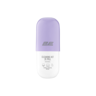 Спрей для очищення 2E PILL 140ml Liquid for office equipment +Microfibre 20 cm, white-lilac (2E-SK14