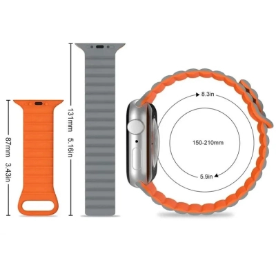 Ремінець до смарт-годинника Drobak Silicone Magnetic Link для Apple Watch All Series Ultra 2 49/45/4