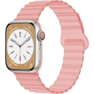 Ремінець до смарт-годинника Drobak Silicone Magnetic Link для Apple Watch All Series 38/40/41mm Pink