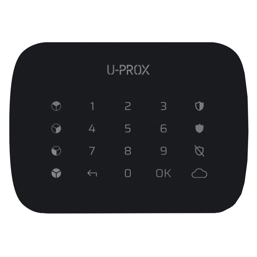 Бездротова сенсорна клавіатура для чотирьох груп (U-Prox Keypad G4 Black) (1622044)