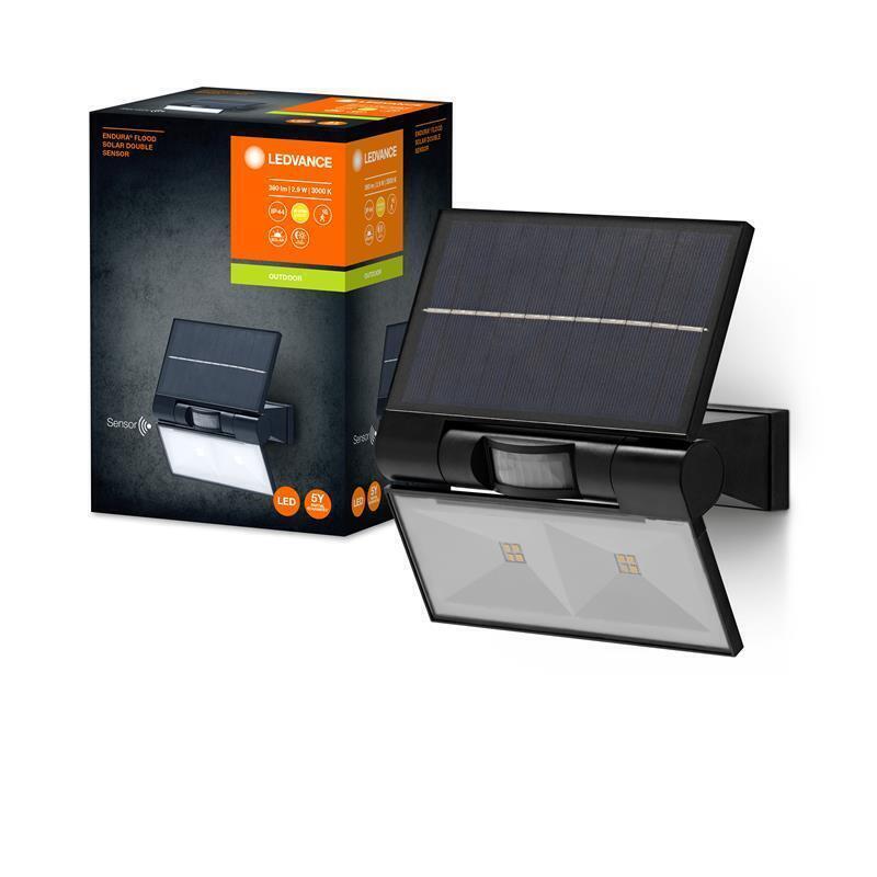 Світильник автономний LEDVANCE ENDURA STYLE SOLAR DOUBLE 2Вт 3000К 380Лм IP44 чорний (4058075576636) (1832100)