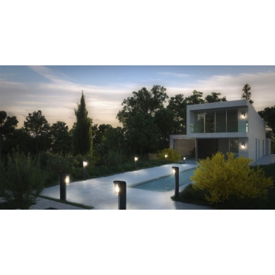 Cвітильник стовпчик LEDVANCE ENDURA CLASSIC CASCADE 80см E27 чорний (4058075554375)