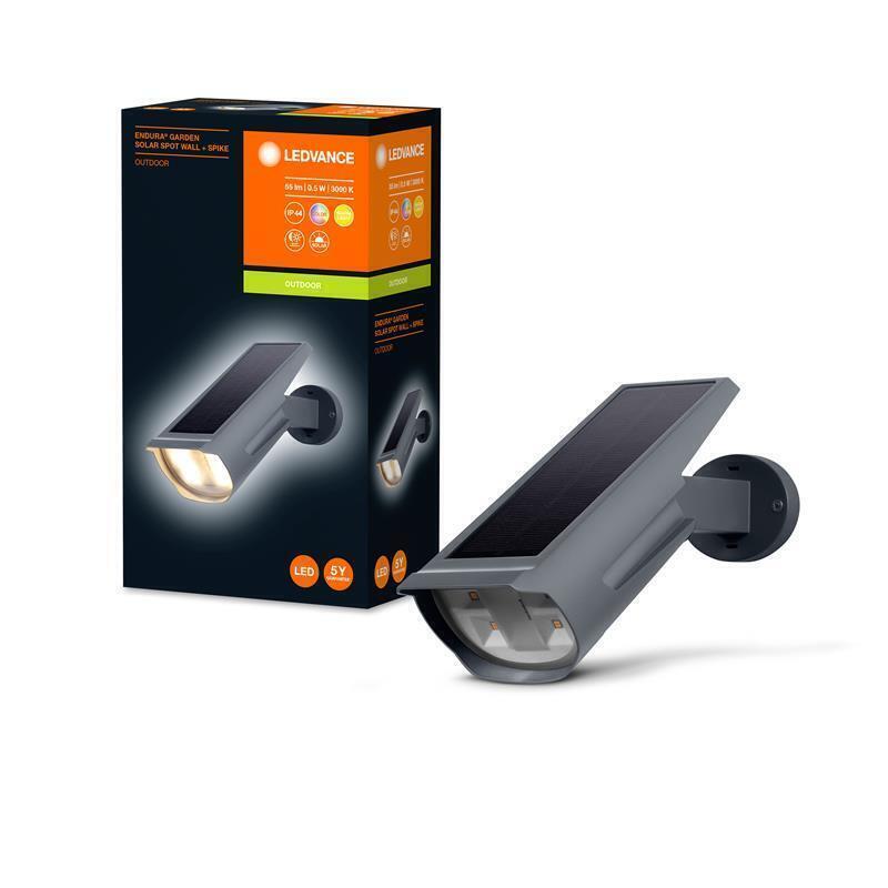Світильник автономний LEDVANCE ENDURA GARDEN SOLAR SPOT RGBW 0.5Вт 3000К 55Лм IP44 чорний (4058075564169)