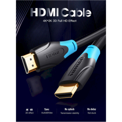 Кабель мультимедійний HDMI M to HDMI M 2.0m V2.0 4K30Hz Vention (AACBH)