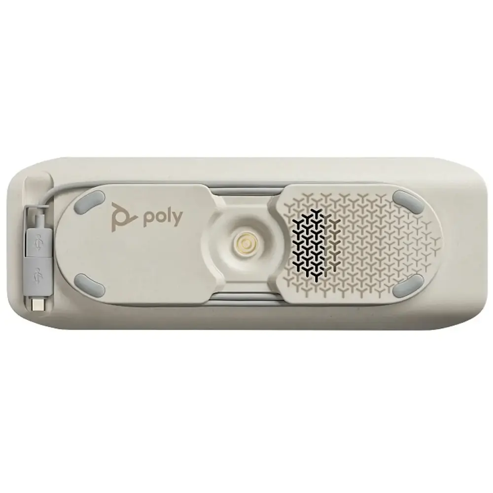 Cпікерфон Poly Sync 40-M, сертифікат Microsoft Teams, 3 x Bi-Mic, радіус 2,5 м, USB-A, USB-C, Bluetooth, сірий (77P35AA) (1831638)