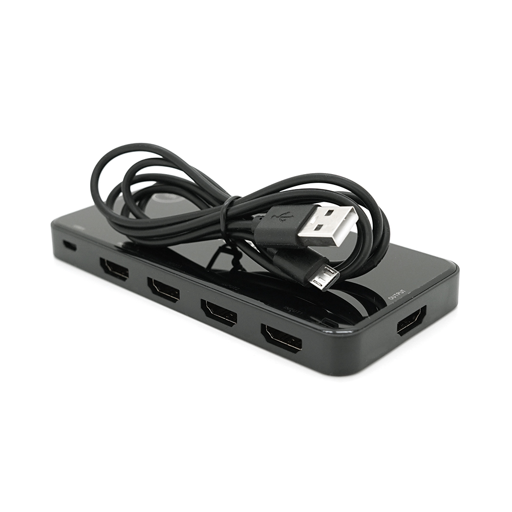 HDMI свіч VEGGIEG V-HD05 4k x 2k, 5 x 1 портів, з USB-кабелем і пультом дистанційного керування, Black, Blister (1638900)