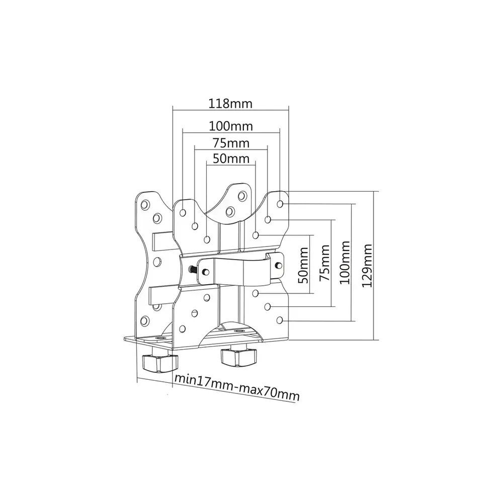 Кріплення DIGITUS багатофункціональне, для настільного міні ПК (DA-90360) (1622759)