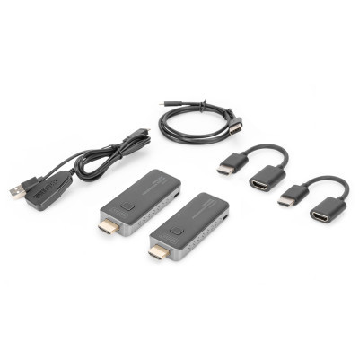 Адаптер Digitus Click Present Mini - Wireless Collaboration System HDMI, 1xTX, 1xRX (DS-55319) (1622762)