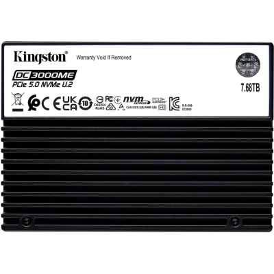 Накопичувач SSD U.2 2.5" 7.68TB Kingston (SEDC3000ME/7T6)