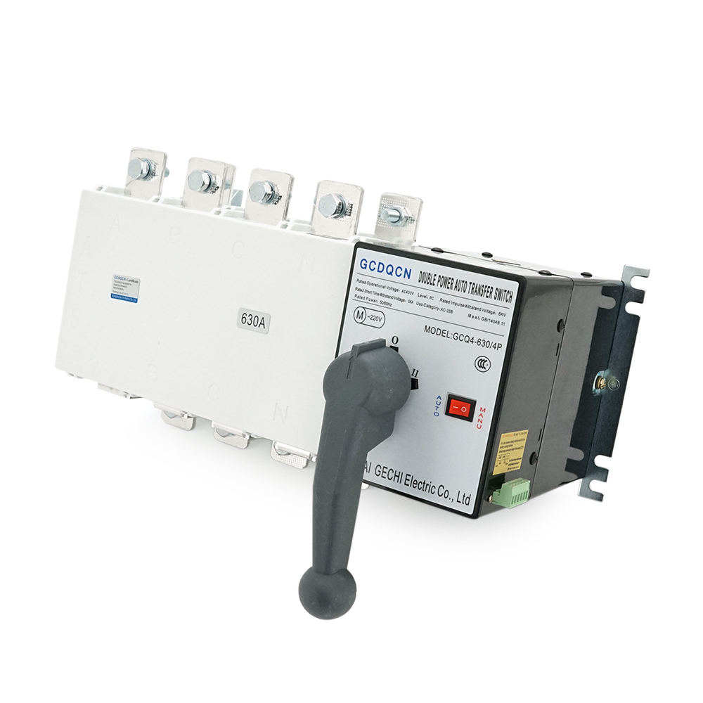 Автомат введення резерву (АВР) чотириполюсний GCQ4P630A 220V/630A Здатність що вимикає KA: 6 Гвинтова фіксація 443*273*265мм