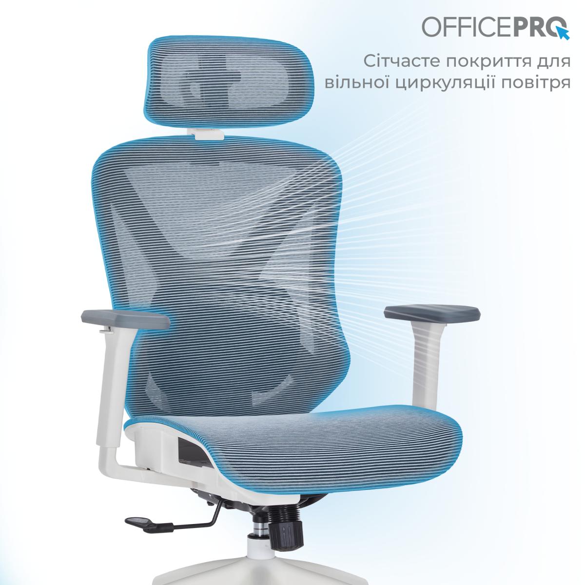 Крісло офісне Officepro Atlas OC630-W-DG-DG White/Dark Gray