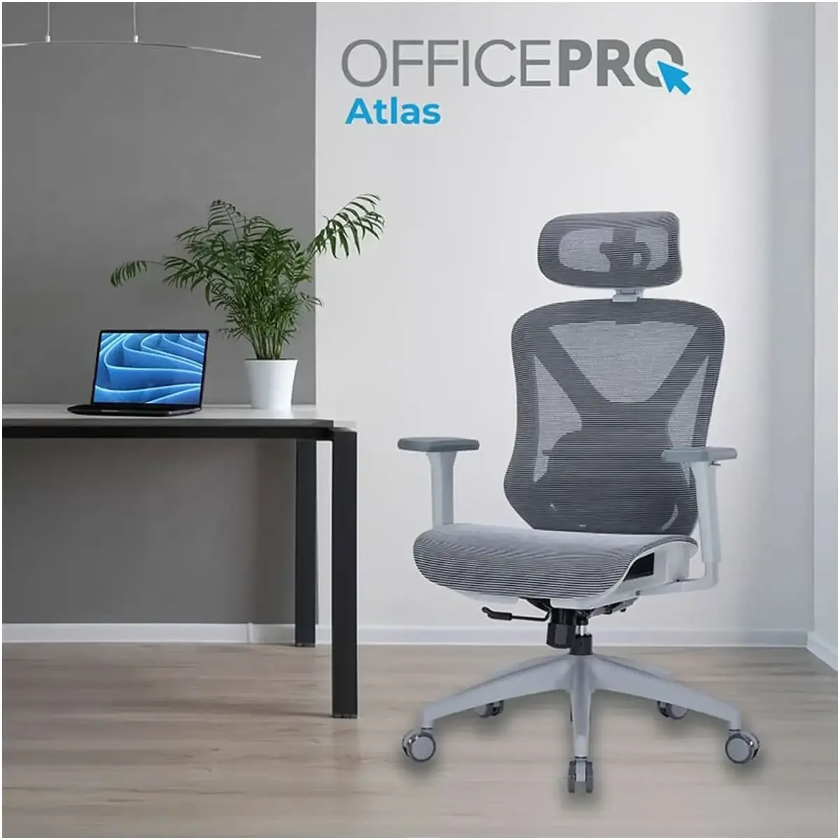 Крісло офісне Officepro Atlas OC630G-DG-DG Gray/Dark Gray