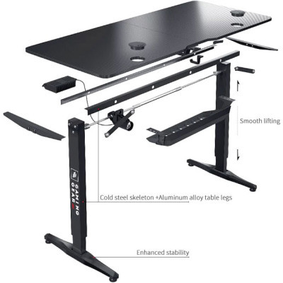 Геймерський стіл 1stPlayer Moto-E 1660 Black