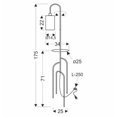 Торшер Candellux 51-00064 RAVELLO (51-00064)