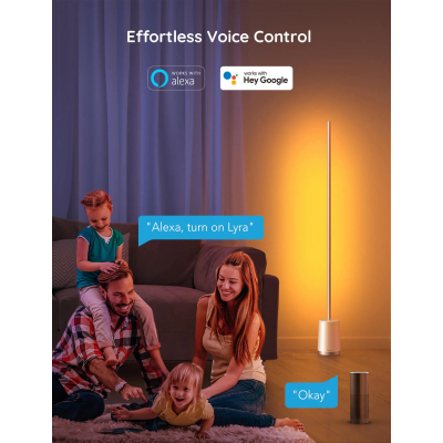 Торшер розумний Govee H6072 Lyra, 1500Lm, RGBICWW, WI-FI/Bluetooth, білий (H6072382) (1709658)