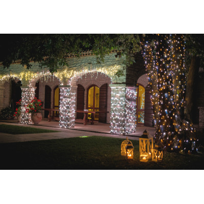 Гірлянда Twinkly Smart LED Curtain,Wall RGBW 210, BT+WiFi, Gen II, IP44 кабел (TWW210SPP-TEU)