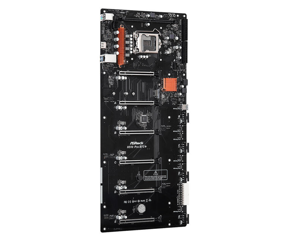 ASRock H510 Pro BTC+/REF (1200/H510, DDR4, 6xPCIex16, HDMI, 1xSATAІІІ, M.2, GLan, 501мм*224мм) (H510 Pro BTC+/REF) (1709431)