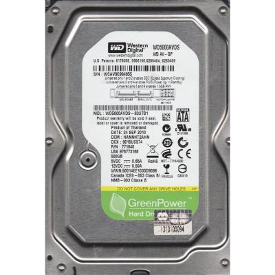 Накопичувач HDD SATA  500GB WD AV-GP 32MB (WD5000AVDS)_Refurbished